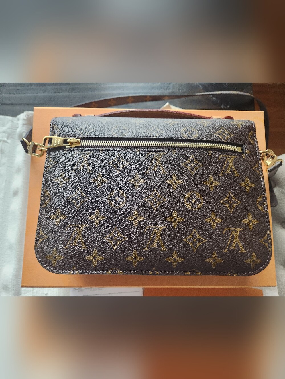 Louis Vuitton Monogram Canvas Pochette Metis in Brown with Gold Hardware - Picture 6 of 17